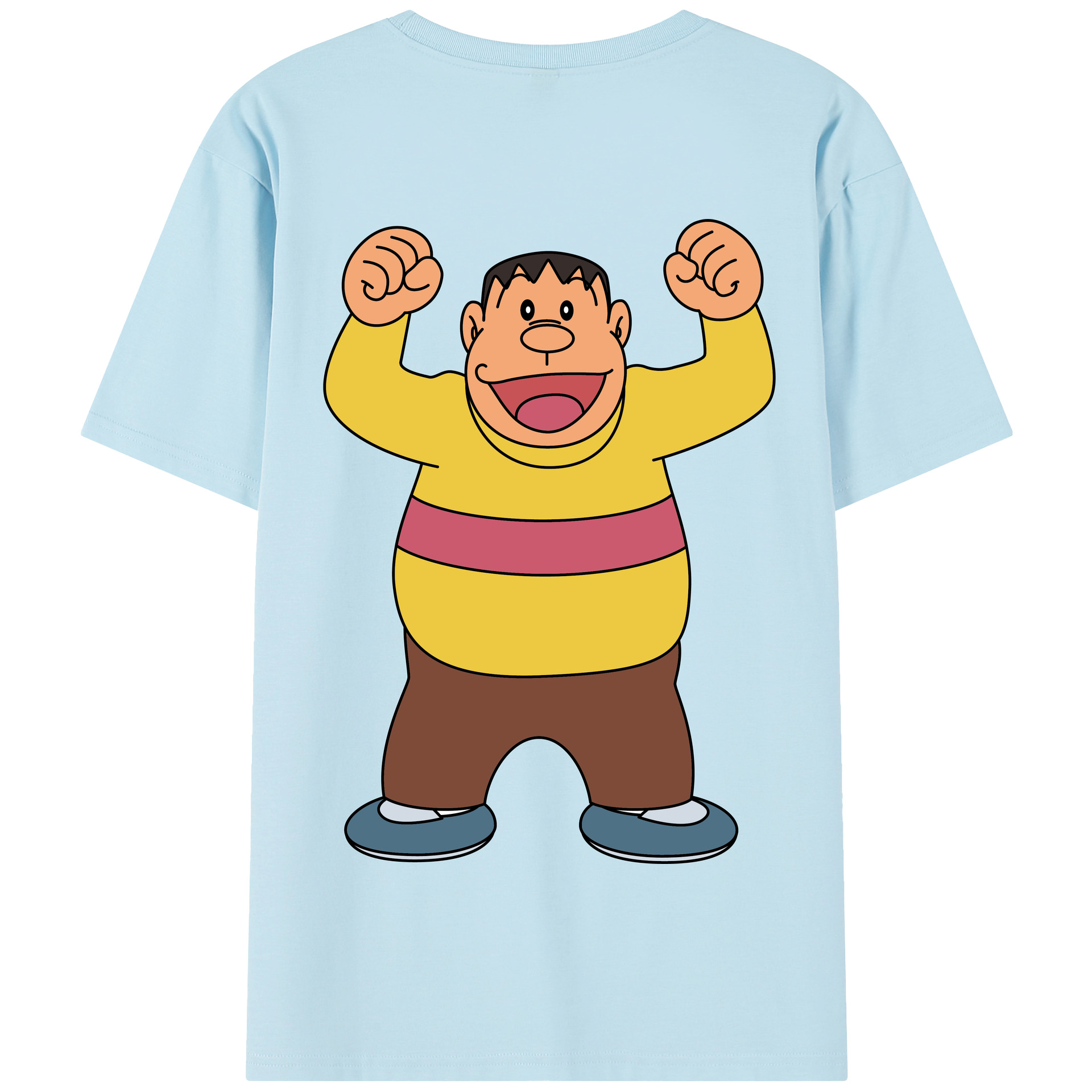 （画像用） ドラえもん 剛田武 Doraemon Gouta Takeshi 綿100％半袖Tシャツ（背面プリント）